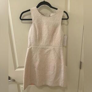 French Connection Cream Textured Mini Dress